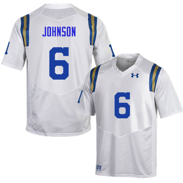 Men #6 Stephen Johnson UCLA Bruins Under Armour College Football Jerseys Sale-White